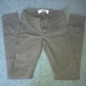 Olive Green Hollister Skinny Jeans